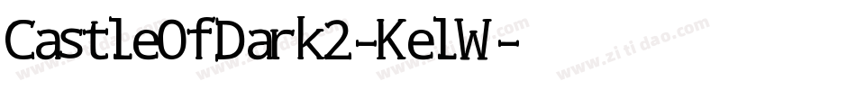 CastleOfDark2-KelW字体转换