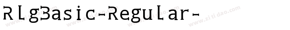 RlgBasic-Regular字体转换