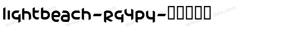 LightBeach-rg4Py字体转换