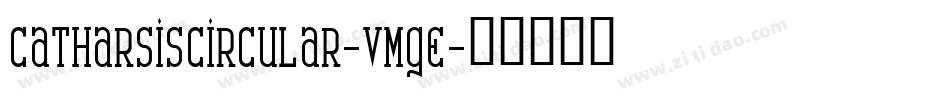CatharsisCircular-vmGE字体转换