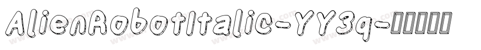 AlienRobotItalic-YY3q字体转换