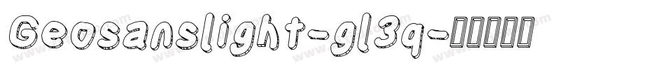 Geosanslight-gl3q字体转换