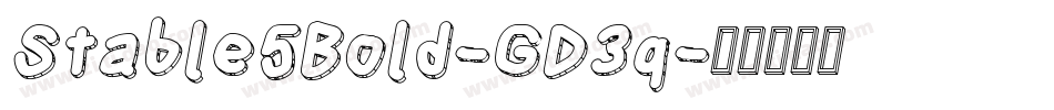 Stable5Bold-GD3q字体转换