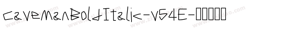 CavemanBoldItalic-v54E字体转换