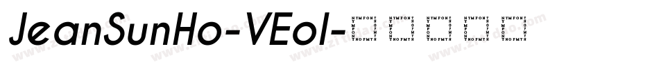 JeanSunHo-VEol字体转换