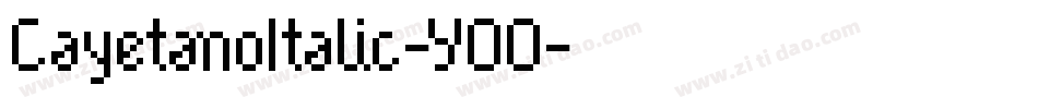 CayetanoItalic-YOO字体转换