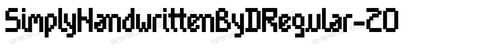 SimplyHandwrittenByDRegular-2OOno字体转换