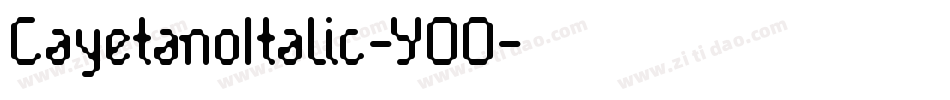 CayetanoItalic-YOO字体转换