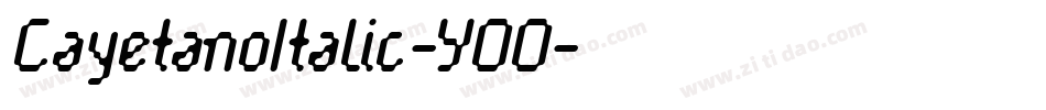 CayetanoItalic-YOO字体转换