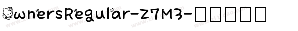 OwnersRegular-Z7M3字体转换