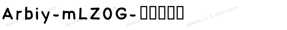 Arbiy-mLZ0G字体转换