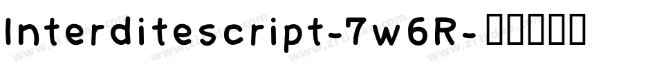 Interditescript-7w6R字体转换