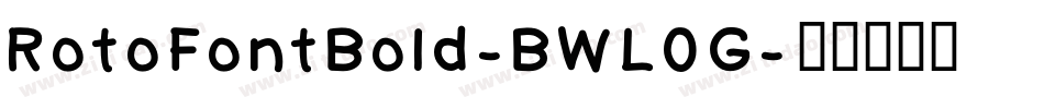 RotoFontBold-BWL0G字体转换