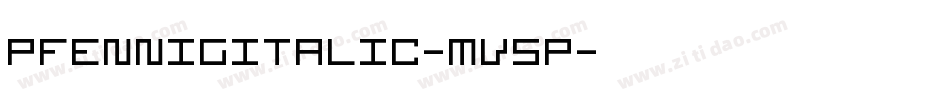 PfennigItalic-mV5P字体转换