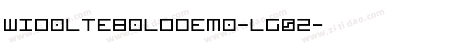 WidolteBoldDemo-lG0Z字体转换