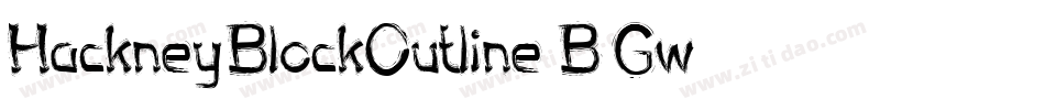 HackneyBlockOutline-B9Gw字体转换