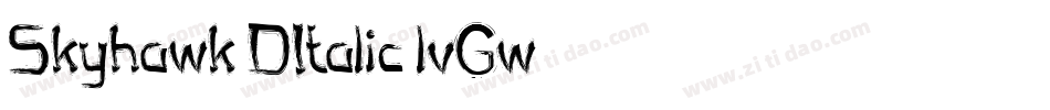 Skyhawk3DItalic-lvGw字体转换 Skyhawk3DItalic-lvGw字体转换