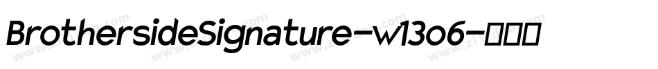 BrothersideSignature-w13o6字体转换
