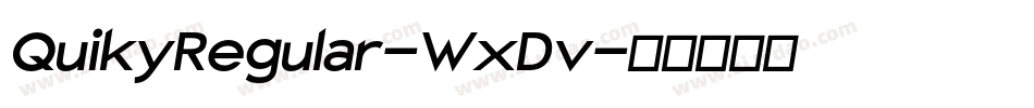 QuikyRegular-WxDv字体转换