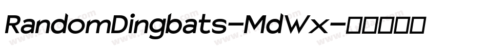 RandomDingbats-MdWx字体转换