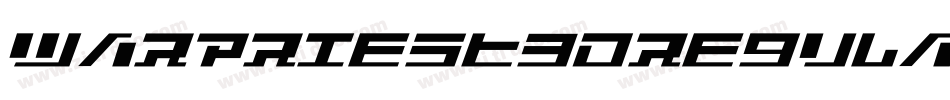 WarPriest3DRegular-Koxe字体转换