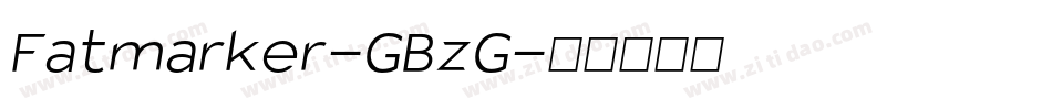 Fatmarker-GBzG字体转换