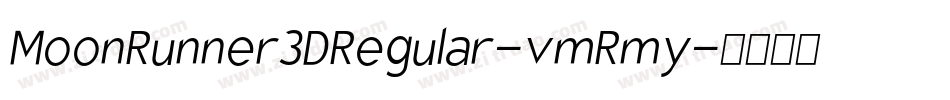 MoonRunner3DRegular-vmRmy字体转换
