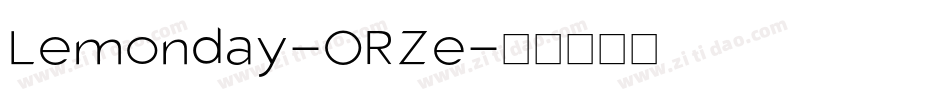 Lemonday-ORZe字体转换