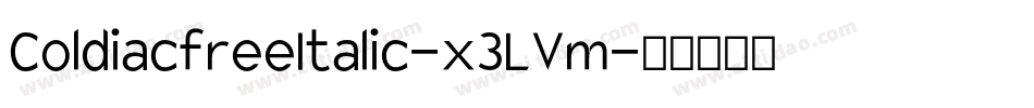 ColdiacfreeItalic-x3LVm字体转换