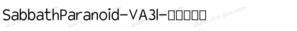 SabbathParanoid-VA3l字体转换