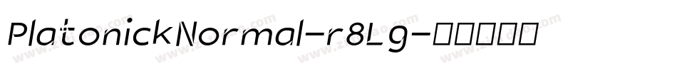 PlatonickNormal-r8L9字体转换