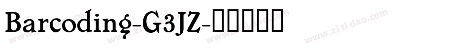 Barcoding-G3JZ字体转换