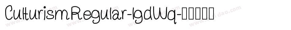 CulturismRegular-lgdWq字体转换