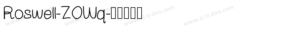 Roswell-ZOWq字体转换