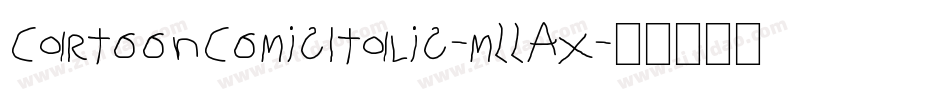 CartoonComicItalic-mLLAx字体转换