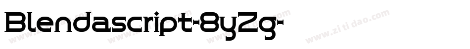 Blendascript-8yZg字体转换