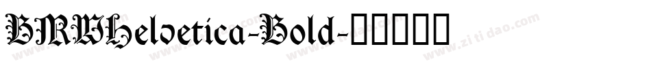 BMWHelvetica-Bold字体转换
