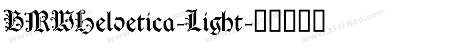 BMWHelvetica-Light字体转换