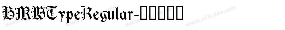 BMWTypeRegular字体转换