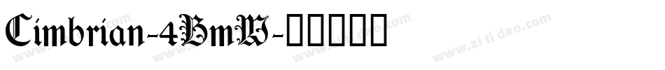 Cimbrian-4BmW字体转换