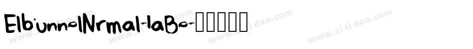 ElbTunnelNormal-1aBe字体转换