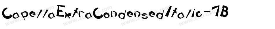 CapellaExtraCondensedItalic-1B0v字体转换