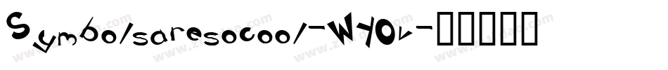 Symbolsaresocool-WY0v字体转换