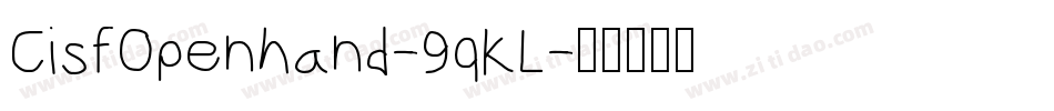 CisfOpenhand-9qKL字体转换