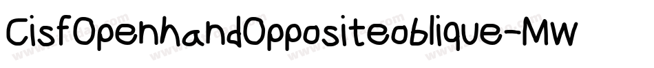 CisfOpenhandOppositeoblique-MwpJ字体转换
