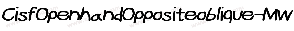 CisfOpenhandOppositeoblique-MwpJ字体转换