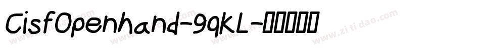 CisfOpenhand-9qKL字体转换