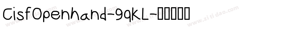 CisfOpenhand-9qKL字体转换
