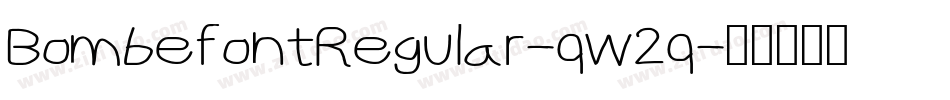 BombefontRegular-qw2q字体转换