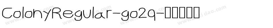 ColonyRegular-go2q字体转换
